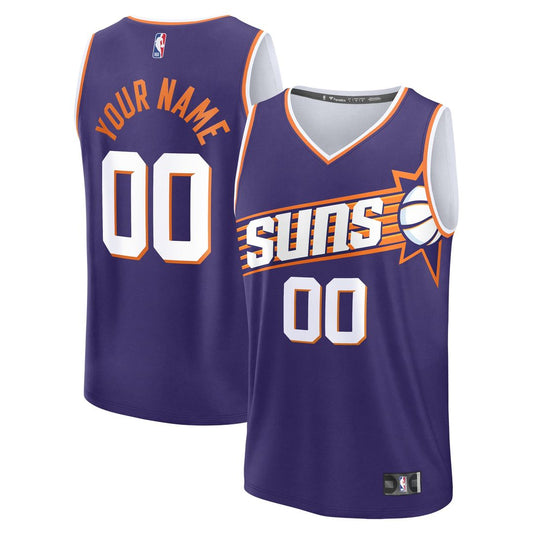 Phoenix Suns Fanatics Fast Break Custom Jersey - Icon Edition - Purple Team Jersey Sports Fan Apparel