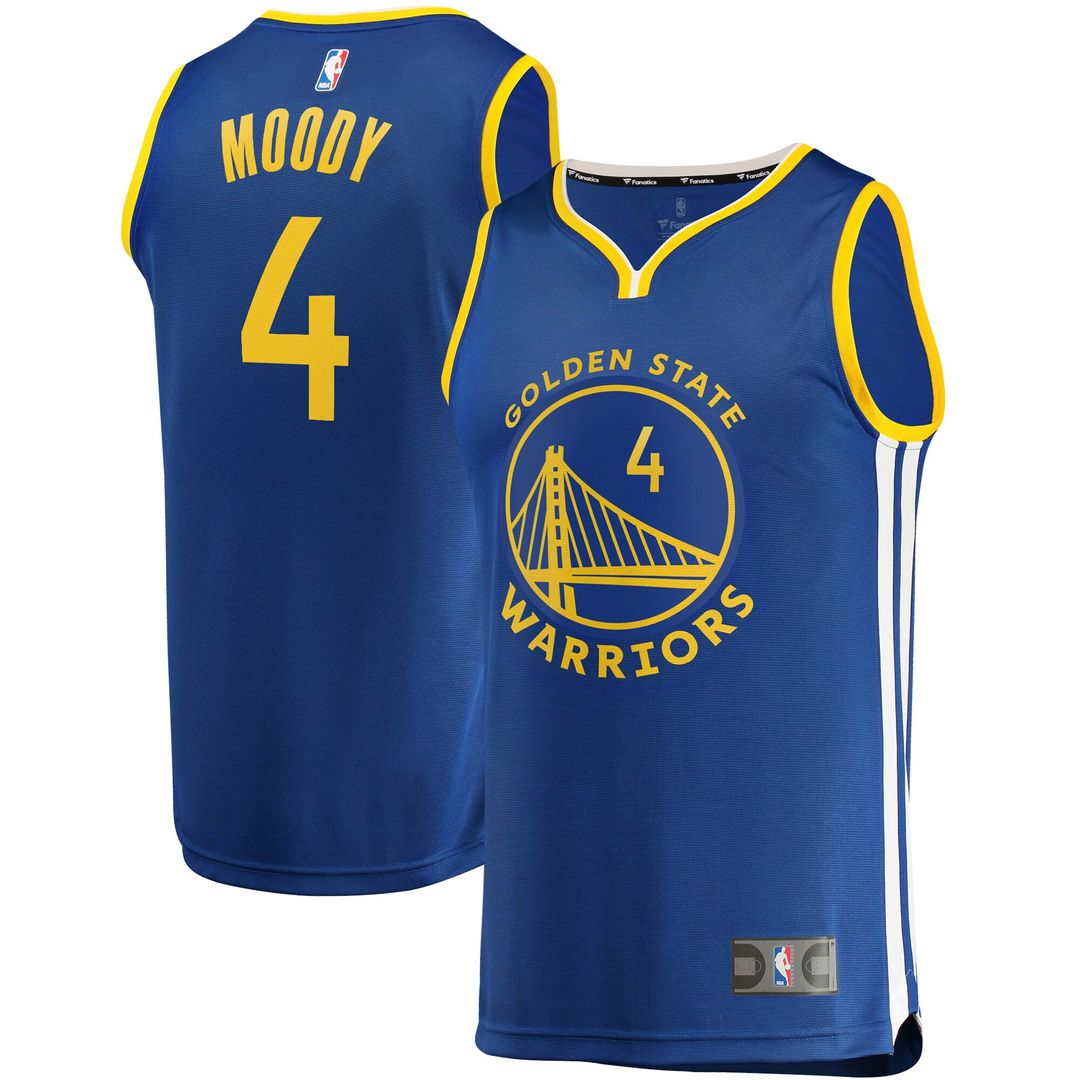 Golden State Warriors Moses Moody Fanatics Fast Break Replica Jersey - Icon Edition - Royal Team Jersey Sports Fan Apparel
