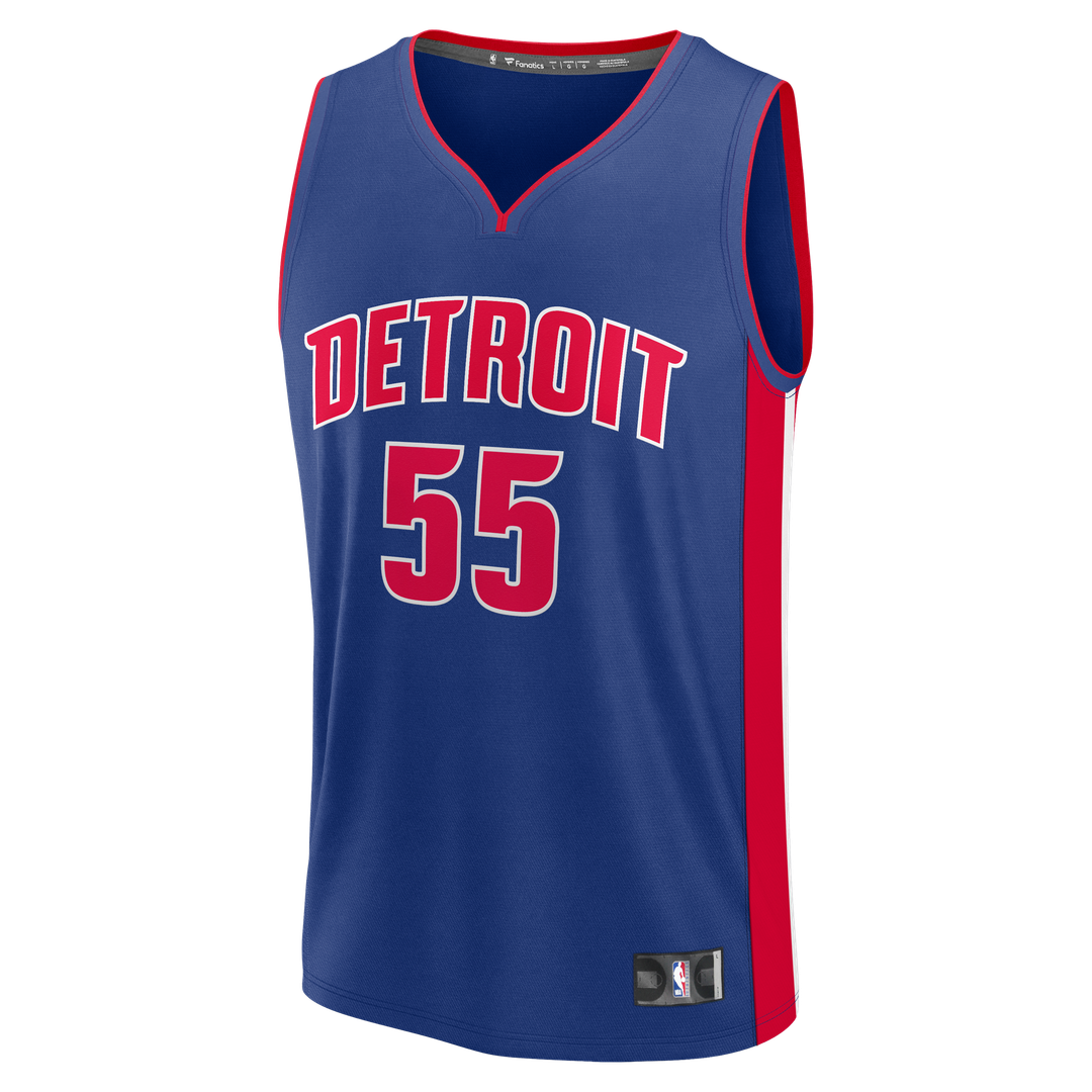 Detroit Pistons Duncan Robinson Fanatics Fast Break Jersey - Icon Edition - Blue Team Jersey Sports Fan Apparel