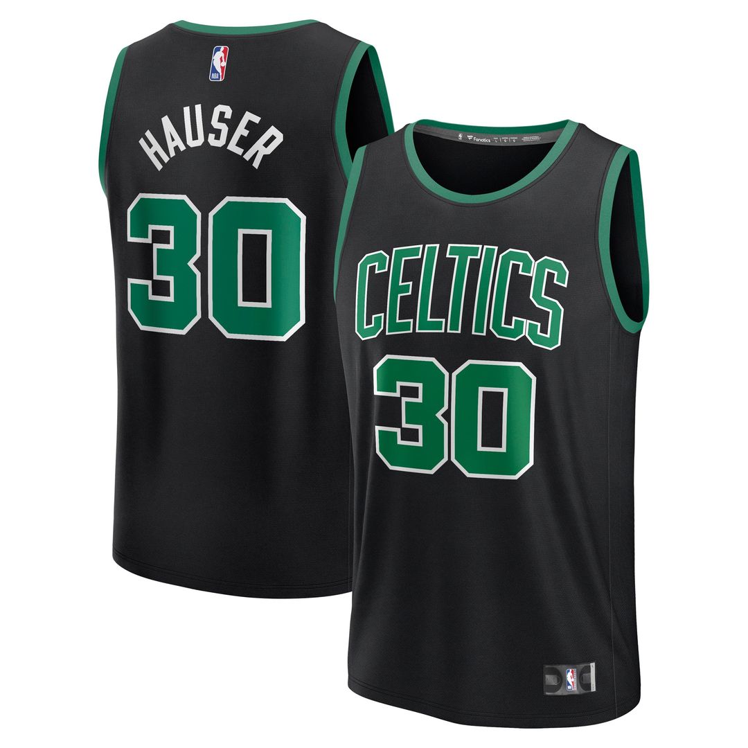 Boston Celtics Sam Hauser Fanatics Fast Break Replica Player Jersey - Statement Edition - Black Team Jersey Sports Fan Apparel