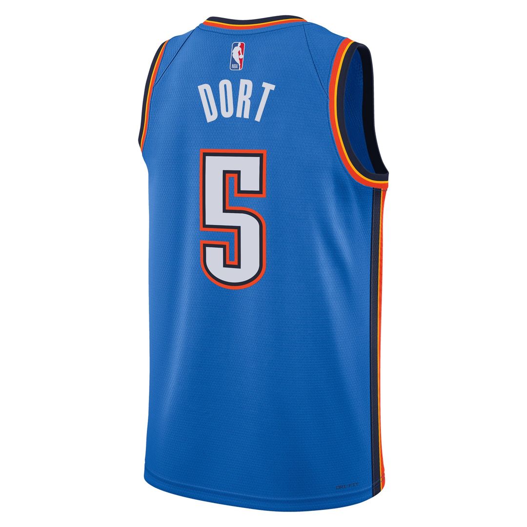 Oklahoma City Thunder Luguentz Dort Nike Unisex Swingman Jersey - Icon Edition - Blue Team Jersey Sports Fan Apparel