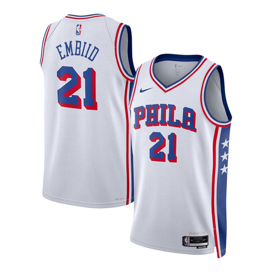 Philadelphia 76ers Joel Embiid Nike Unisex Swingman Jersey - Association Edition - White Team Jersey Sports Fan Apparel