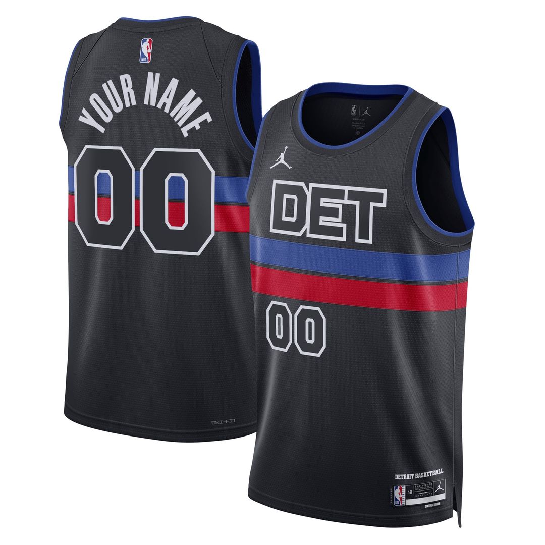 Detroit Pistons Jordan Brand Unisex 2022/23 Swingman Custom Jersey - Statement Edition - Blue Team Jersey Sports Fan Apparel