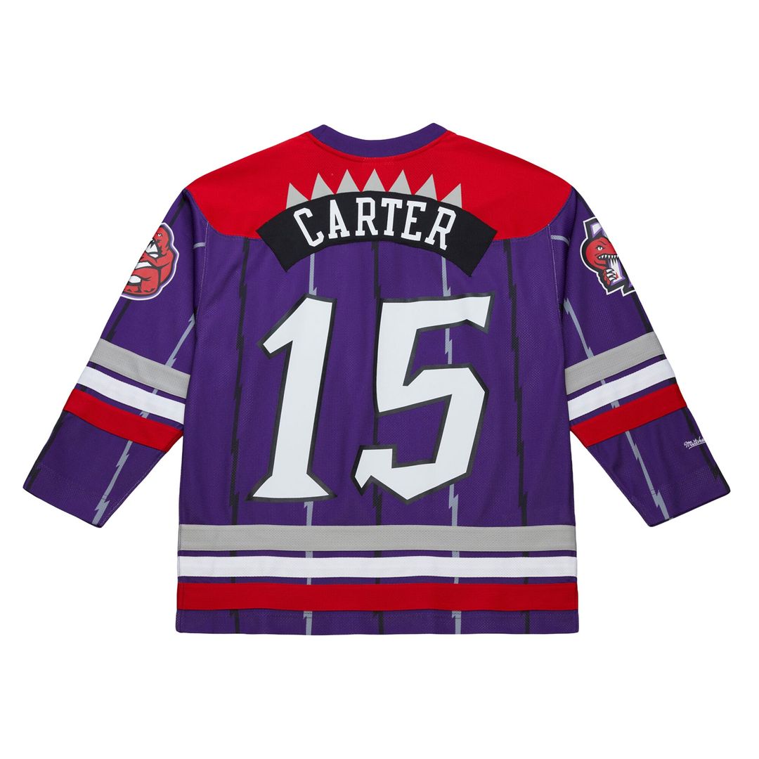 Toronto Raptors Vince Carter Mitchell & Ness Unisex Maxxed Out Fashion Hockey Jersey - Purple Team Jersey Sports Fan Apparel