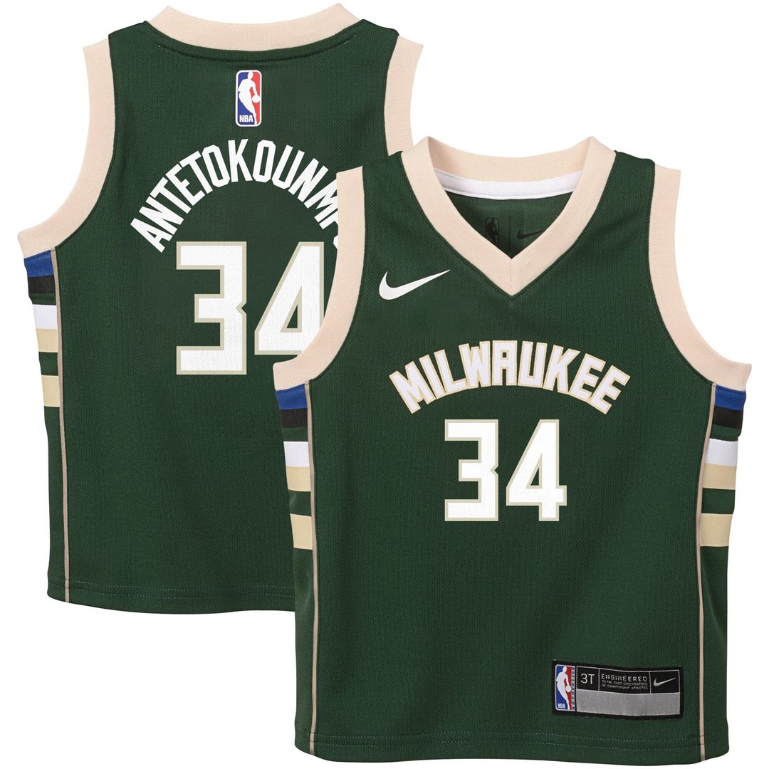 Milwaukee Bucks Giannis Antetokounmpo Nike Toddler Swingman Player Jersey - Icon Edition - Green Team Jersey Sports Fan Apparel