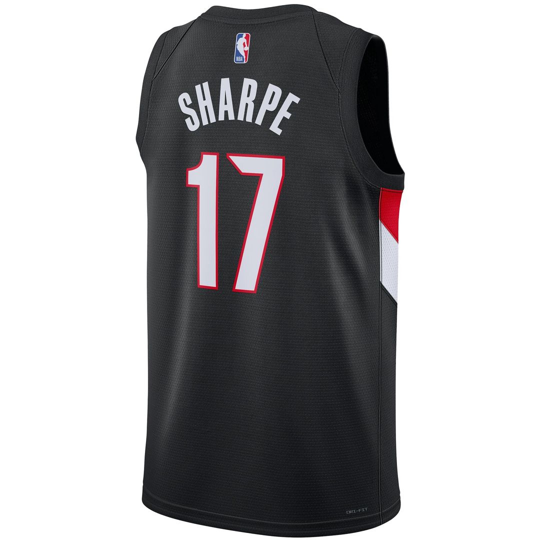 Portland Trail Blazers Shaedon Sharpe Nike Unisex Swingman Jersey - Icon Edition - Black Team Jersey Sports Fan Apparel