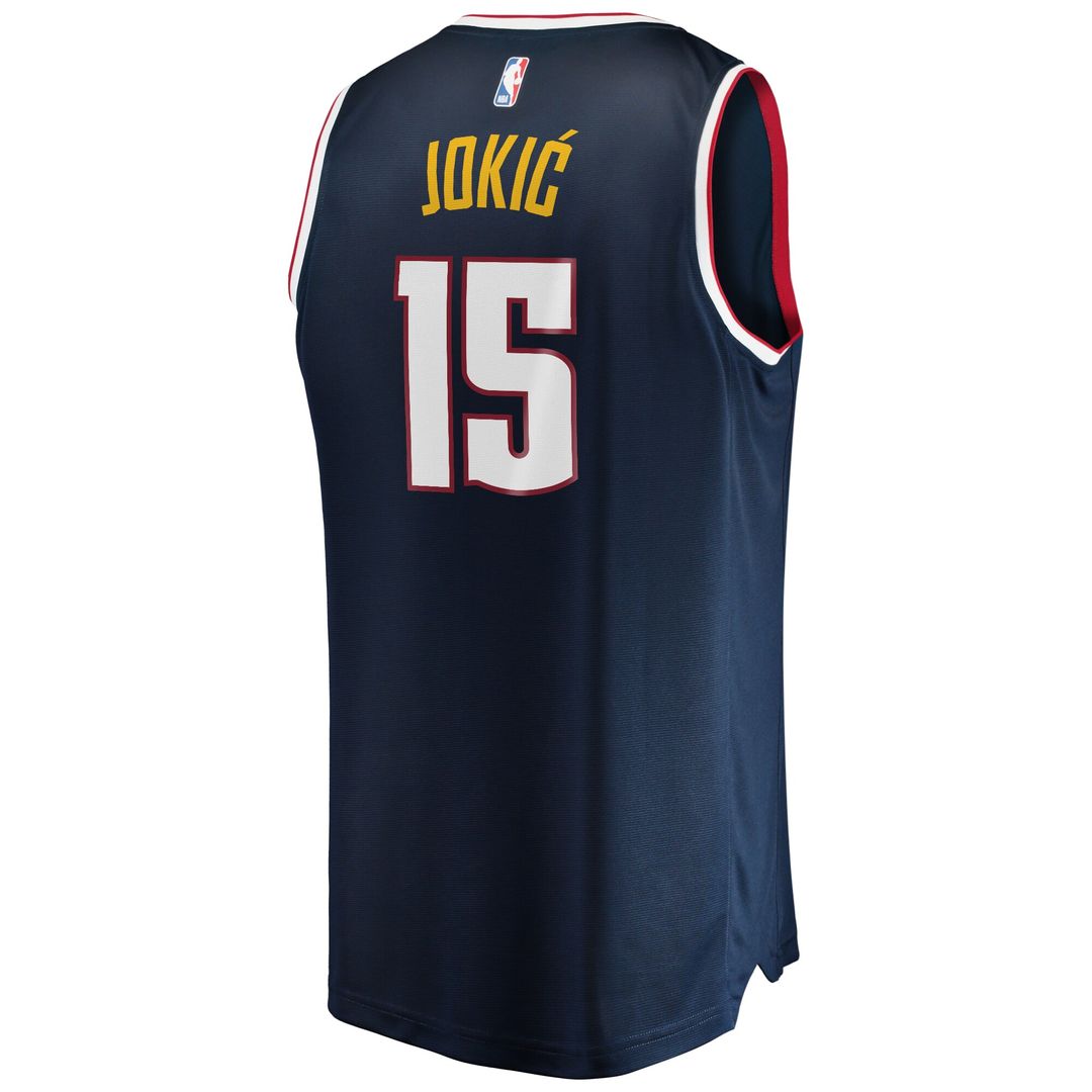Denver Nuggets Nikola Jokic Fanatics Fast Break Player Jersey - Icon Edition - Navy Team Jersey Sports Fan Apparel