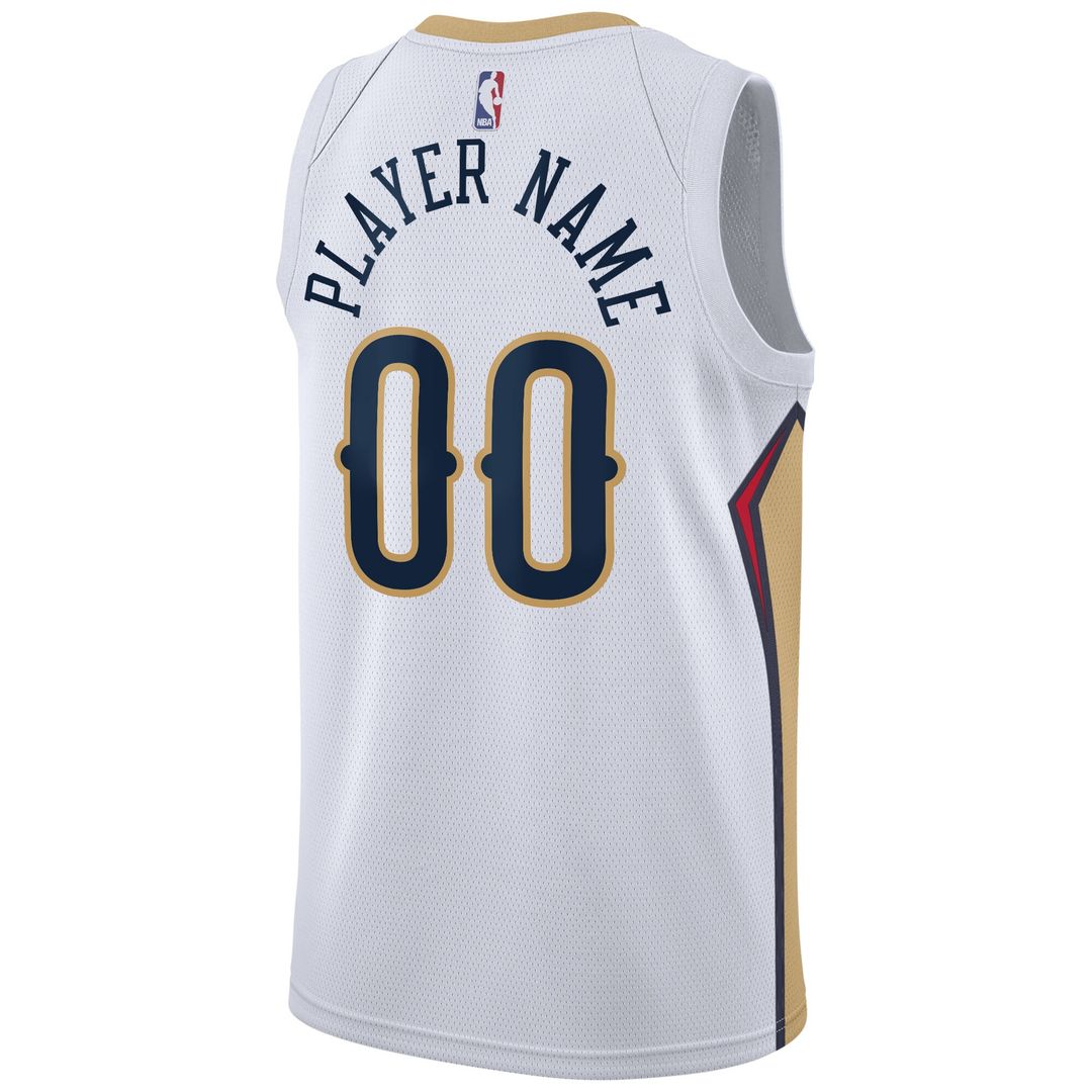 New Orleans Pelicans Nike 2020/21 Swingman Custom Jersey - Association Edition - White Team Jersey Sports Fan Apparel