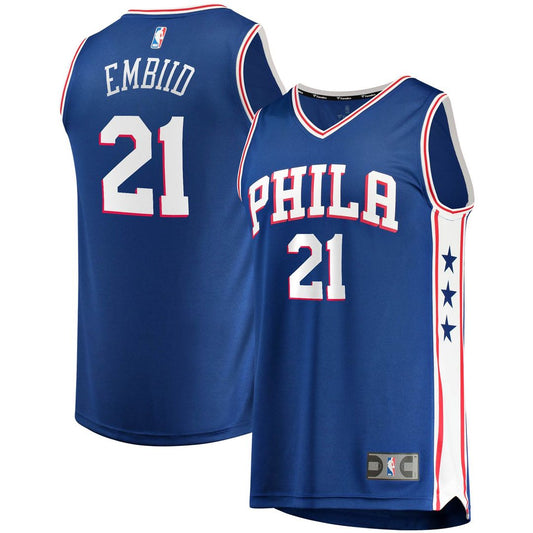 Philadelphia 76ers Joel Embiid Fanatics Fast Break Replica Player Jersey - Icon Edition - Royal Team Jersey Sports Fan Apparel