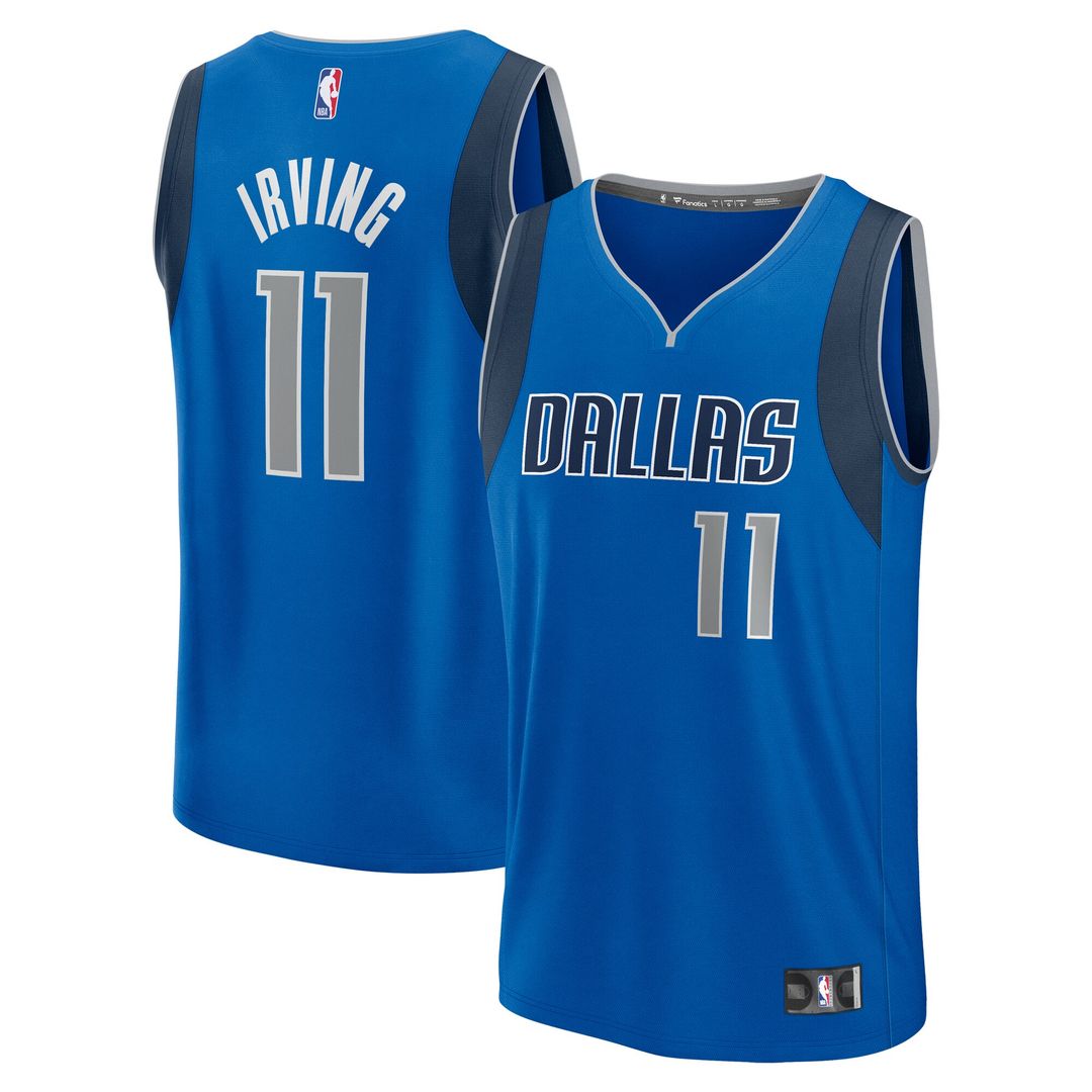 Dallas Mavericks Kyrie Irving Fanatics Youth Fast Break Replica Player Jersey - Icon Edition - Blue Team Jersey Sports Fan Apparel