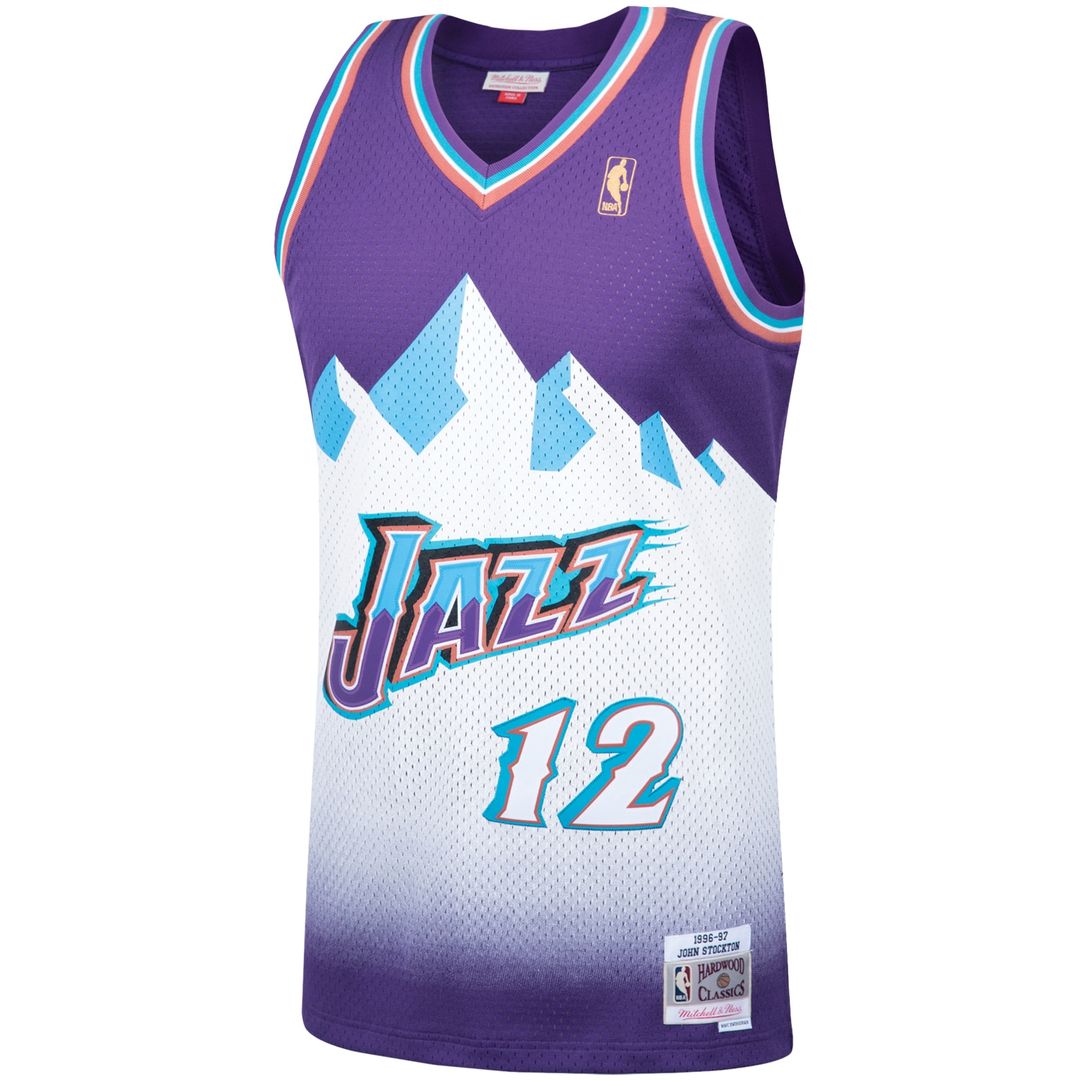 Utah Jazz John Stockton Mitchell & Ness Hardwood Classics Swingman Jersey - Purple Team Jersey Sports Fan Apparel