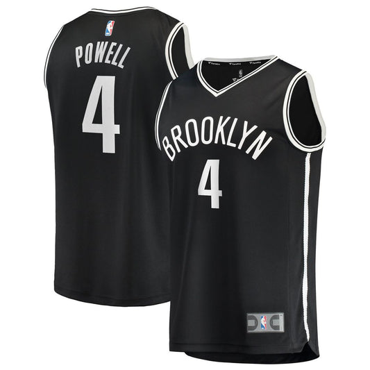 Brooklyn Nets Drake Powell Fanatics Youth Fast Break Replica Jersey - Black - Icon Edition Team Jersey Sports Fan Apparel