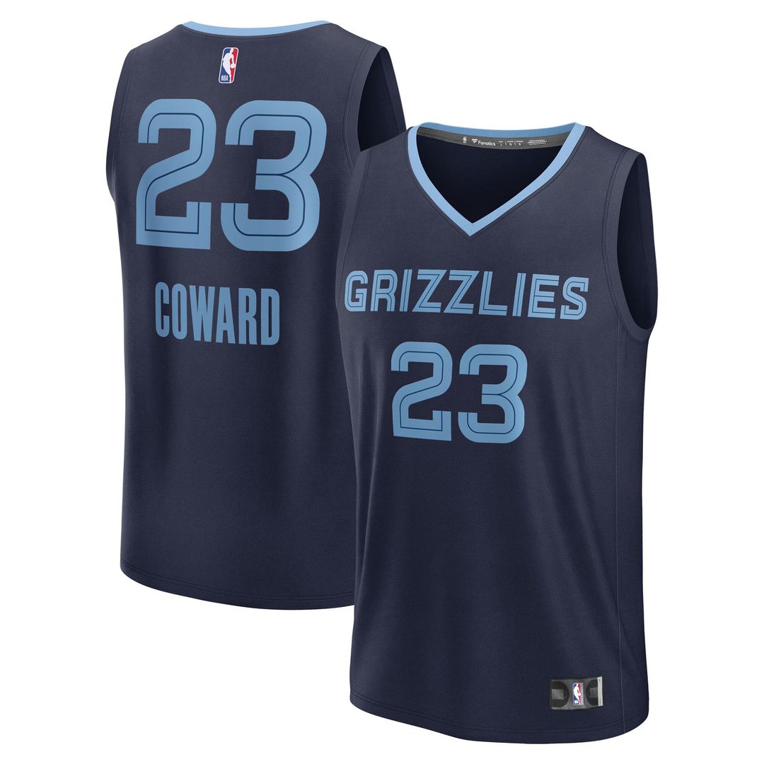 Memphis Grizzlies Cedric Coward Fanatics Youth 2025 NBA Draft First Round Pick Fast Break Replica Jersey - Icon Edition - Navy Team Jersey Sports Fan