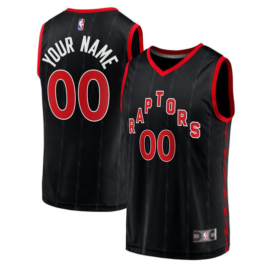Toronto Raptors Fanatics Fast Break Replica Custom Jersey Black - Statement Edition Team Jersey Sports Fan Apparel