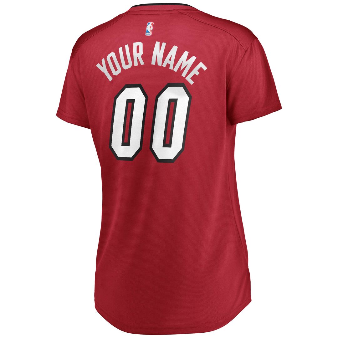 Miami Heat Fanatics Women's Fast Break Replica Custom Jersey Wine - Statement Edition Team Jersey Sports Fan Apparel