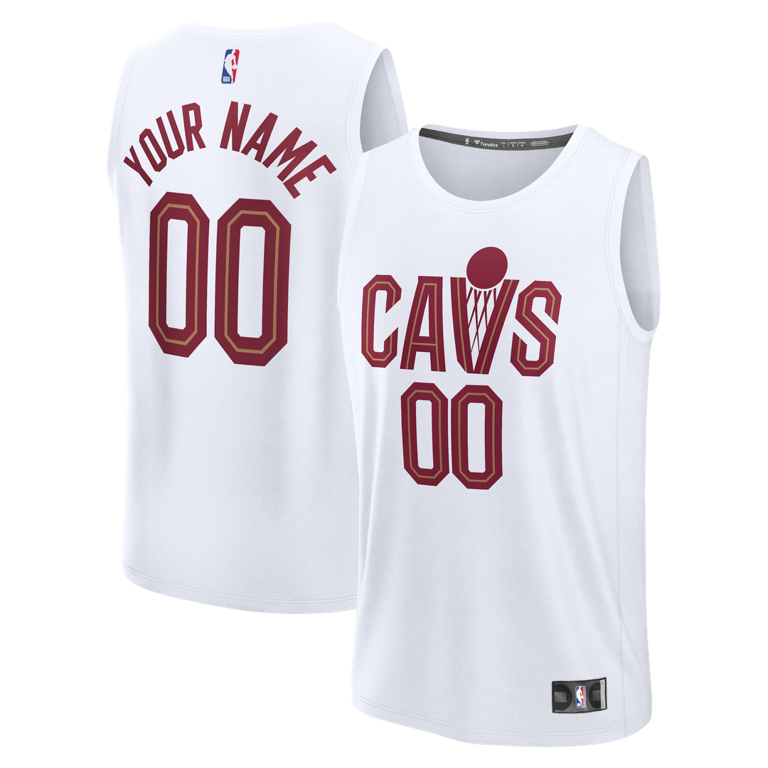 Cleveland Cavaliers Fanatics Fast Break Custom Jersey - Icon Edition - White Team Jersey Sports Fan Apparel