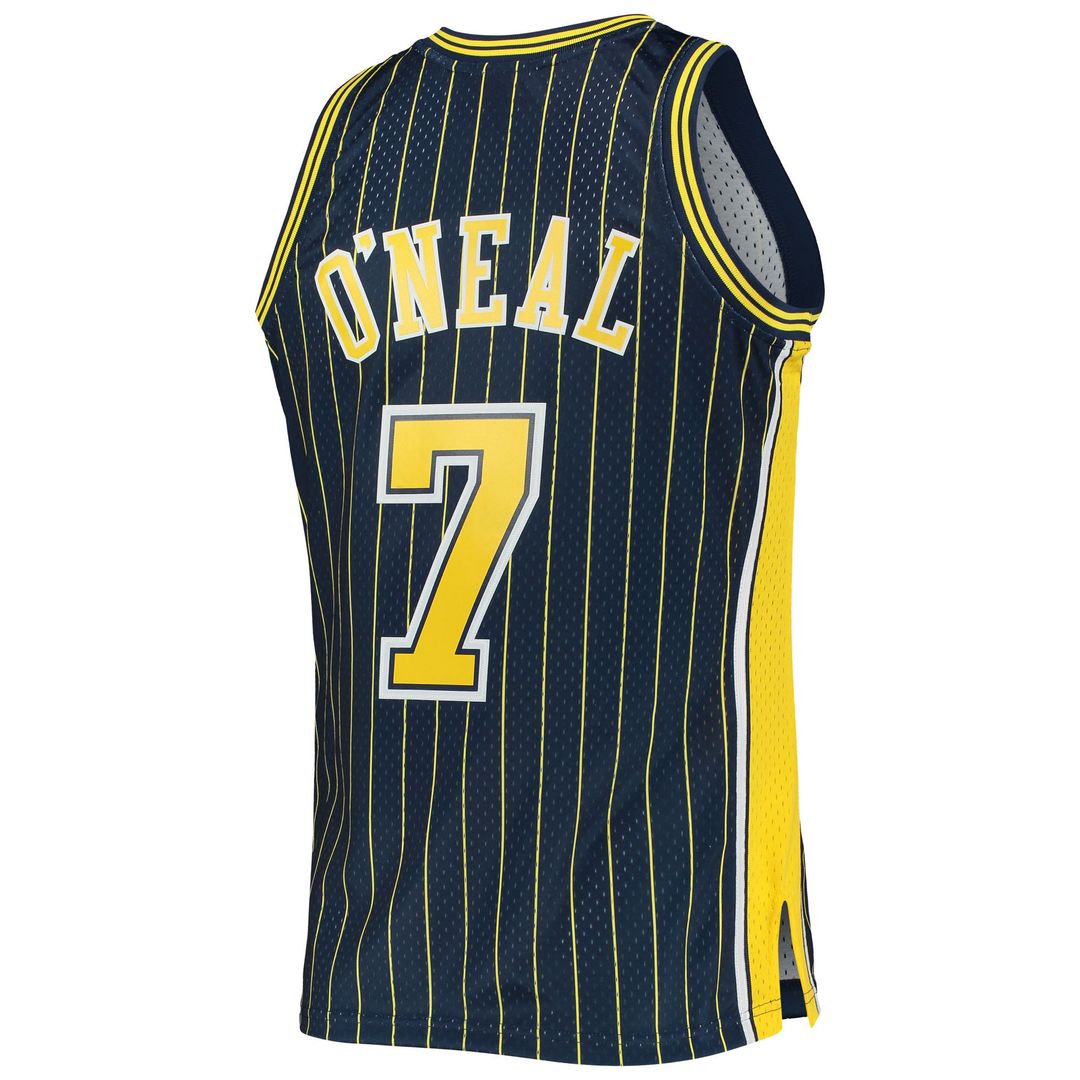 Indiana Pacers Jermaine O'Neal Mitchell & Ness 2003/04 Hardwood Classics Swingman Jersey - Navy Team Jersey Sports Fan Apparel