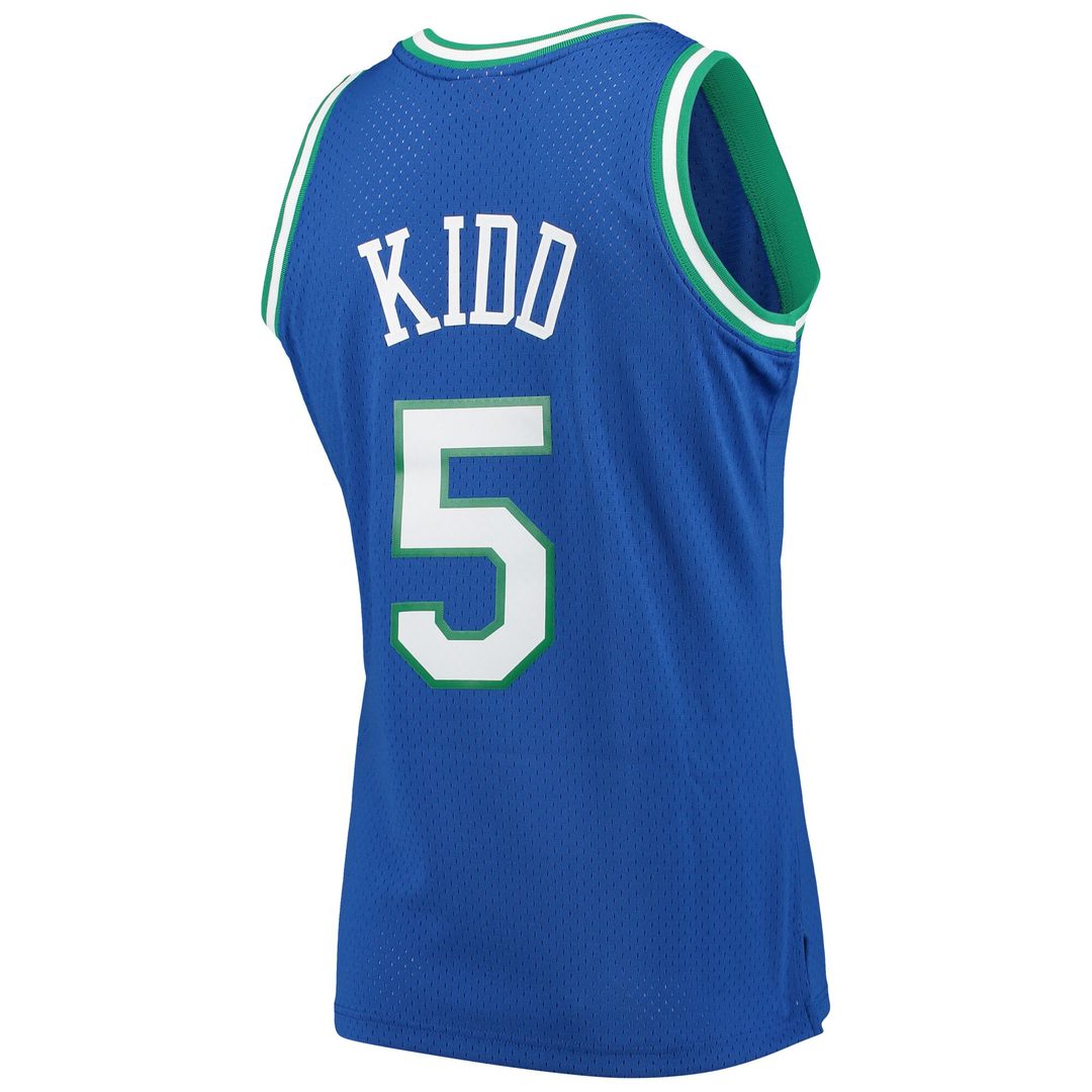 Dallas Mavericks Jason Kidd Mitchell & Ness 1994/95 Hardwood Classics Swingman Jersey - Blue Team Jersey Sports Fan Apparel