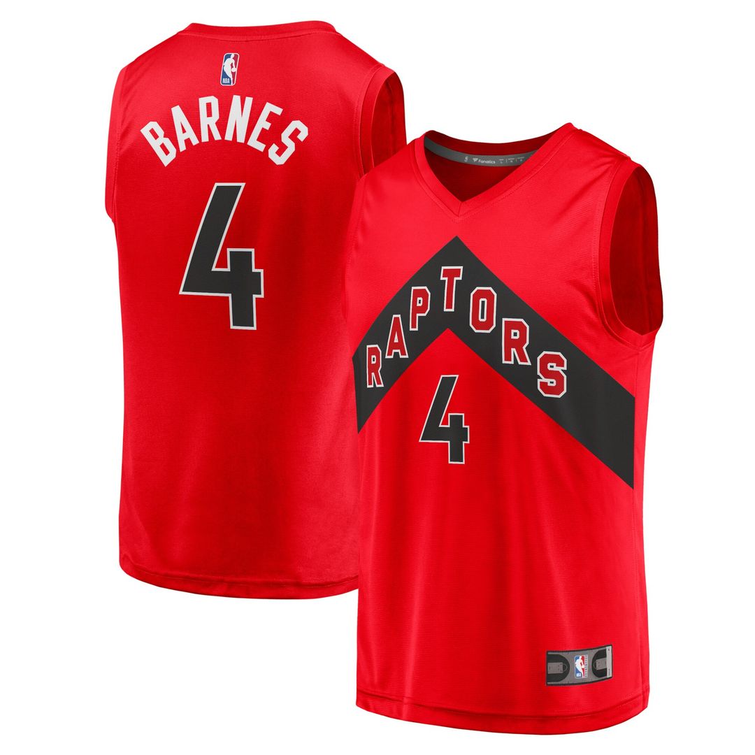 Toronto Raptors Scottie Barnes Fanatics Fast Break Replica Jersey - Icon Edition - Red Team Jersey Sports Fan Apparel