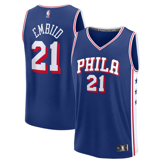 Philadelphia 76ers Joel Embiid Fanatics Youth Fast Break Replica Player Jersey - Icon Edition - Royal Team Jersey Sports Fan Apparel