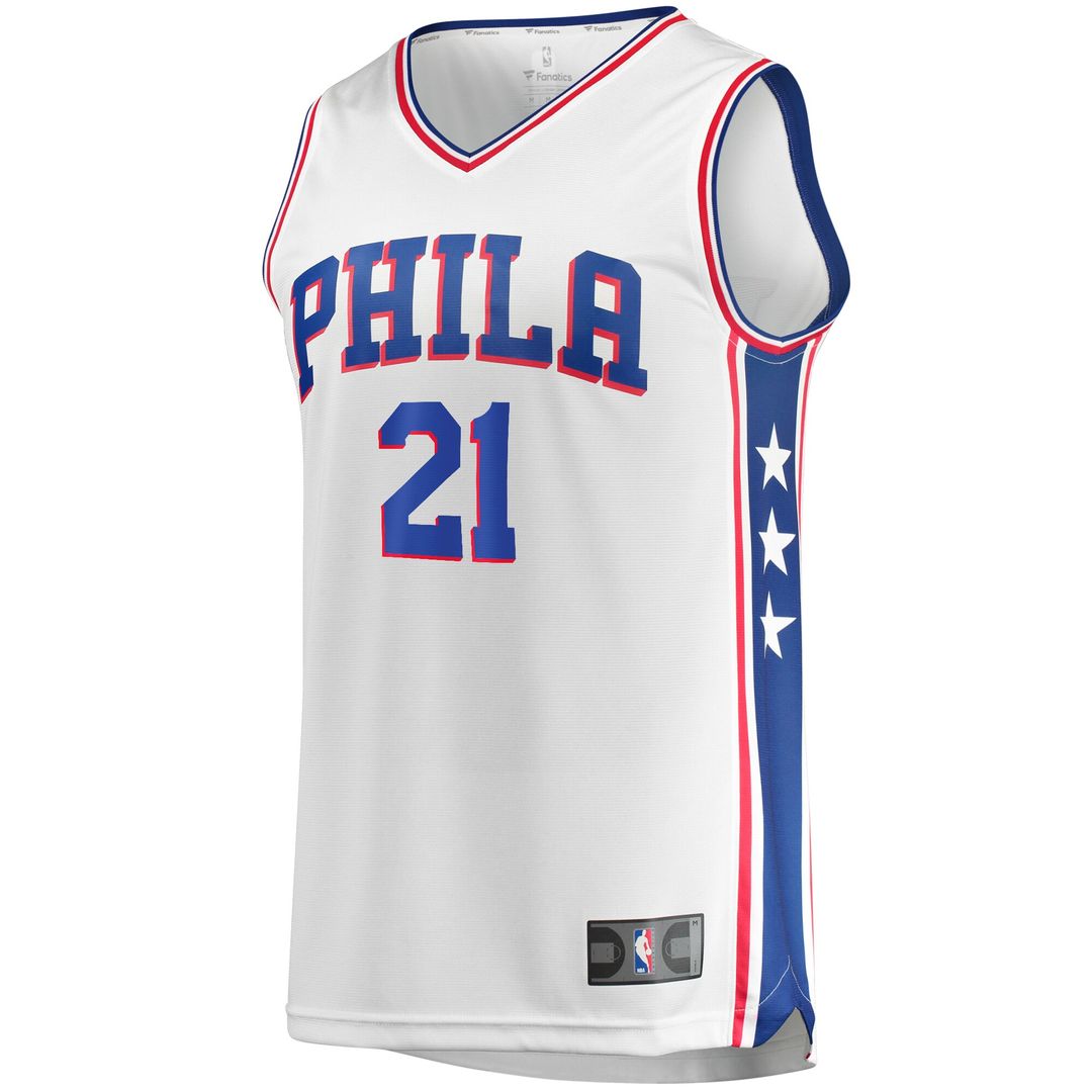 Philadelphia 76ers Joel Embiid Fanatics Replica Jersey - Association Edition - White Team Jersey Sports Fan Apparel