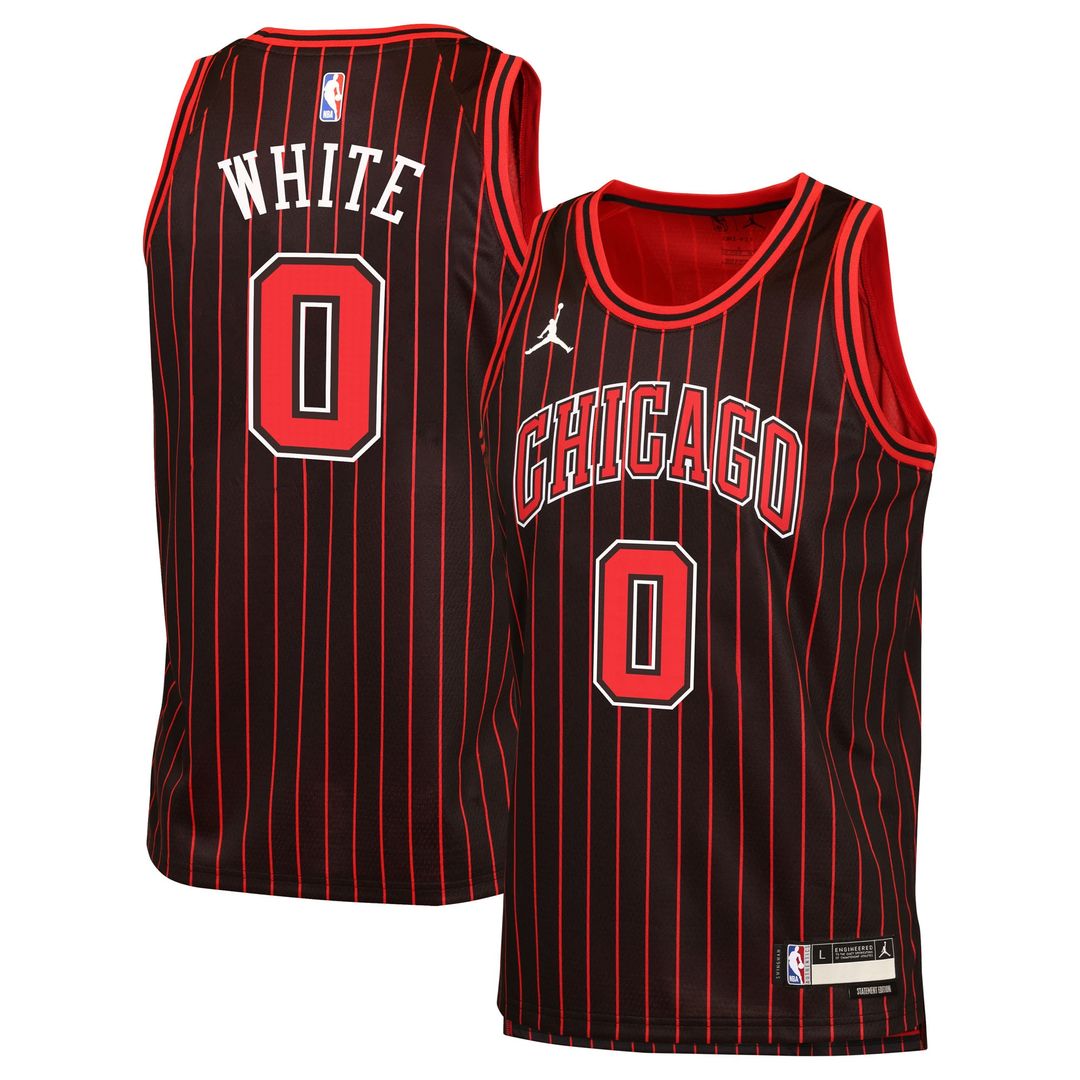 Chicago Bulls Coby White Jordan Brand Youth Swingman Jersey - Statement Edition - Black Team Jersey Sports Fan Apparel
