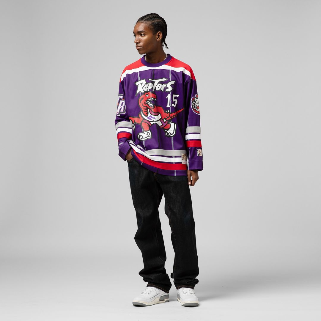 Toronto Raptors Vince Carter Mitchell & Ness Unisex Maxxed Out Fashion Hockey Jersey - Purple Team Jersey Sports Fan Apparel