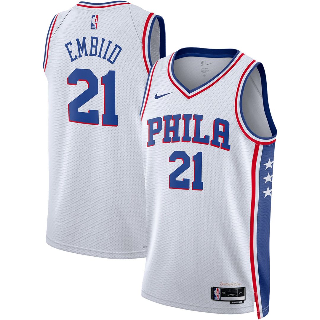 Philadelphia 76ers Joel Embiid Nike Unisex Swingman Jersey - Icon Edition - Royal Team Jersey Sports Fan Apparel