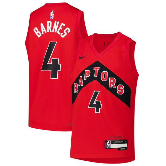 Toronto Raptors Scottie Barnes Nike Youth Swingman Jersey - Icon Edition - Red Team Jersey Sports Fan Apparel