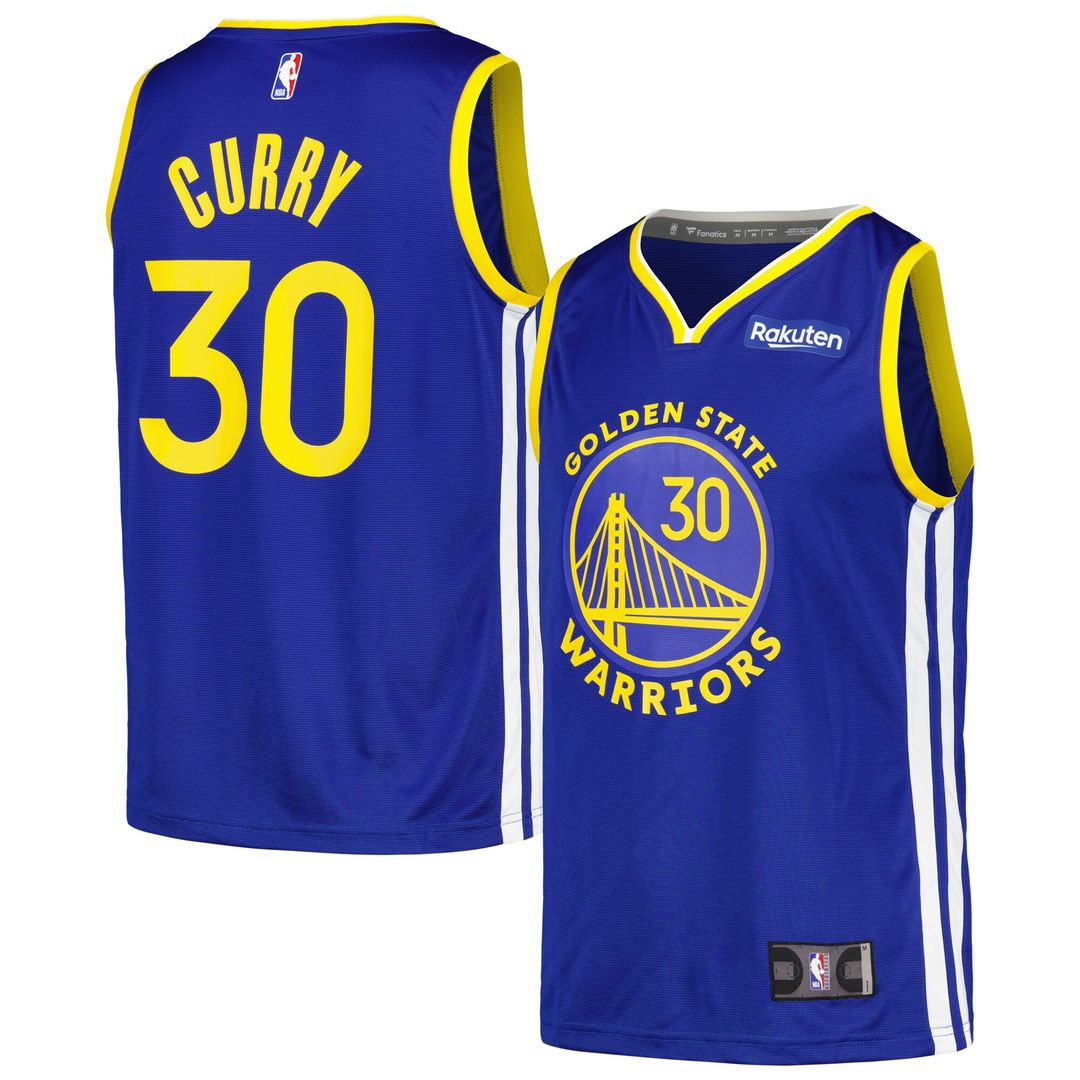 Golden State Warriors Stephen Curry Fanatics Fast Break Player Badge Jersey - Royal Team Jersey Sports Fan Apparel