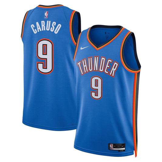 Oklahoma City Thunder Alex Caruso Nike Unisex Swingman Jersey - Icon Edition - Blue Team Jersey Sports Fan Apparel