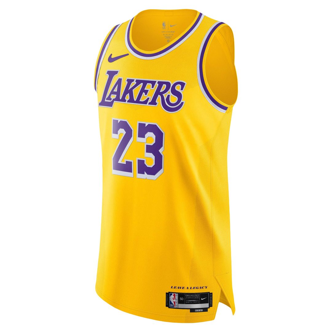 Los Angeles Lakers LeBron James Nike Authentic Jersey - Icon Edition - Gold Team Jersey Sports Fan Apparel