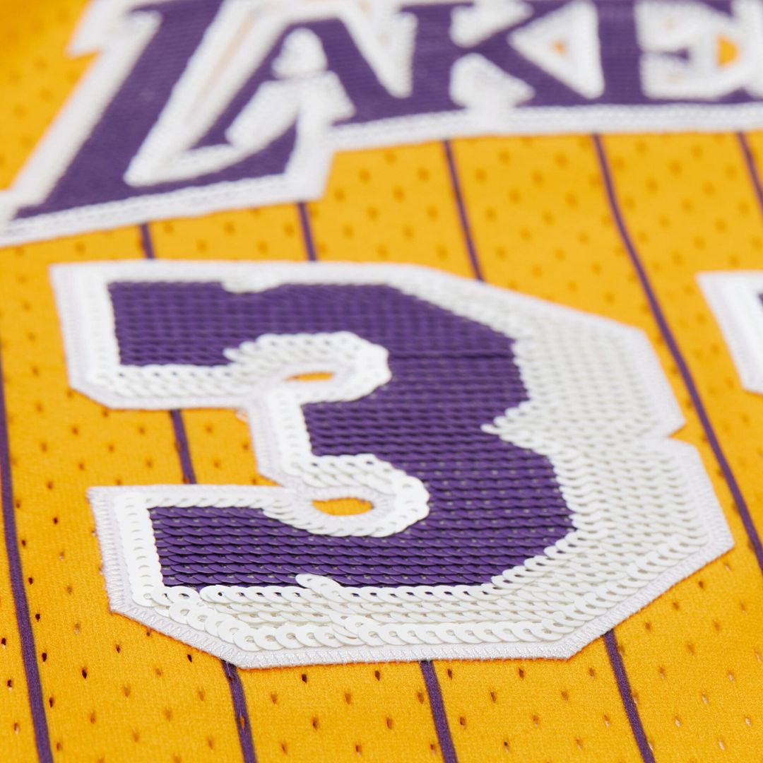 Los Angeles Lakers Magic Johnson Mitchell & Ness x DANNIJO Women's Fashion Cropped Basketball Jersey - Yellow Team Jersey Sports Fan Apparel