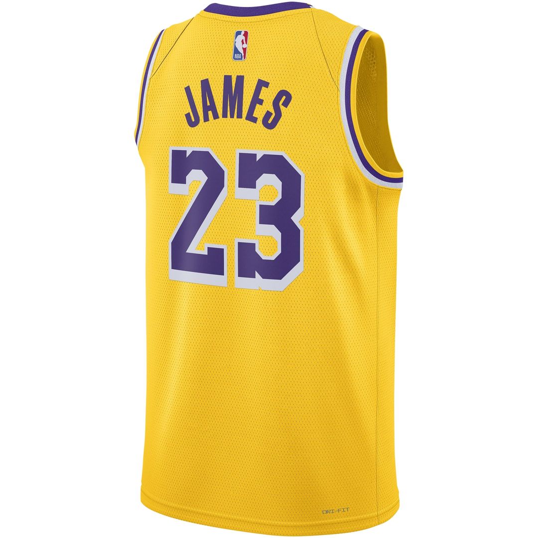 Los Angeles Lakers LeBron James Nike Unisex Swingman Jersey - Icon Edition - Gold Team Jersey Sports Fan Apparel