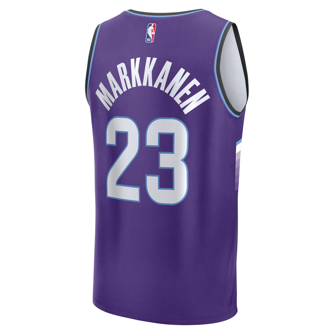Utah Jazz Lauri Markkanen Fanatics Fast Break Replica Jersey - Icon Edition - Purple Team Jersey Sports Fan Apparel