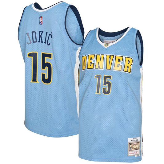Denver Nuggets Nikola Jokic Mitchell & Ness 2016/17 Swingman Jersey - Light Blue Team Jersey Sports Fan Apparel