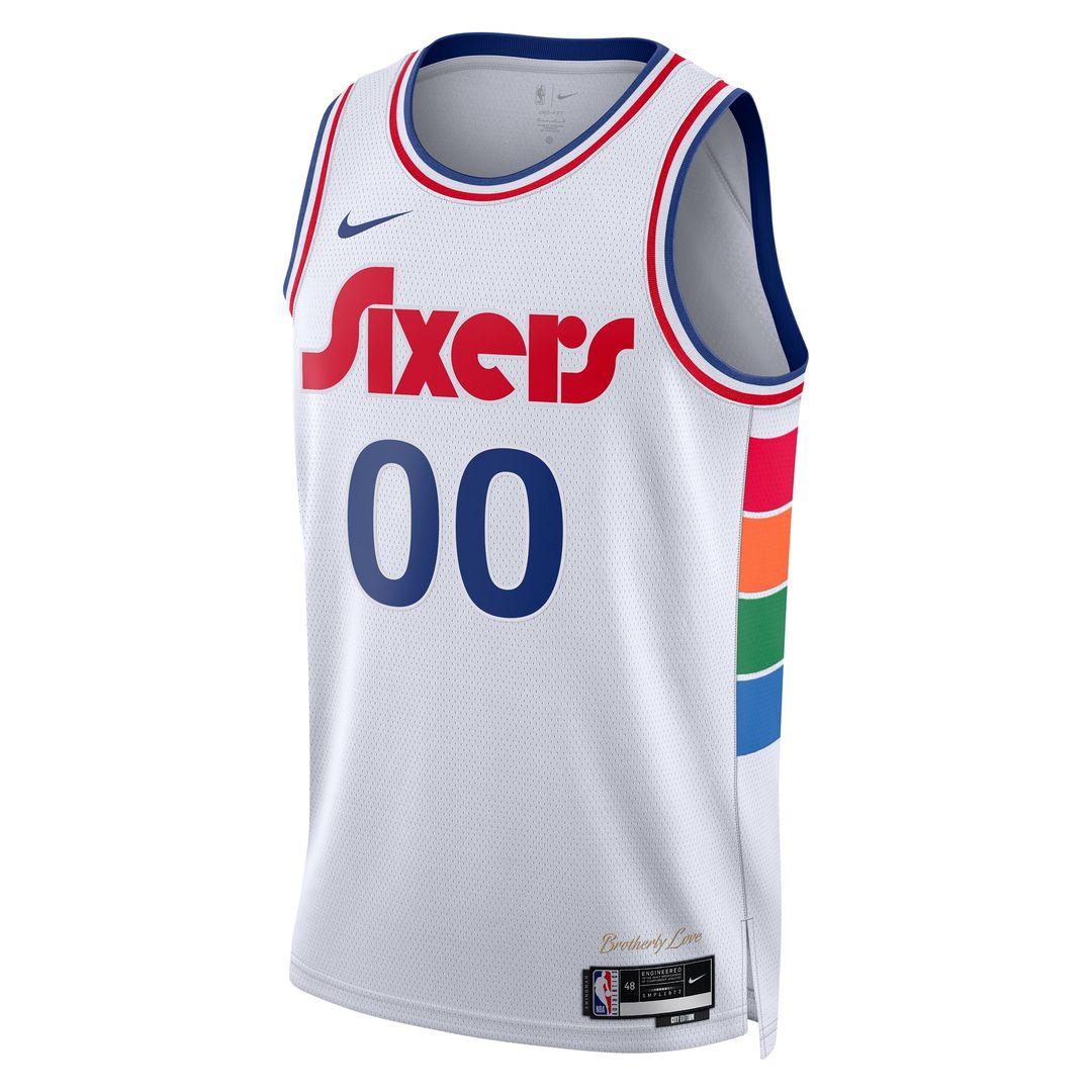 Philadelphia 76ers Nike Unisex 2024/25 Custom Swingman Jersey - City Edition - White Team Jersey Sports Fan Apparel