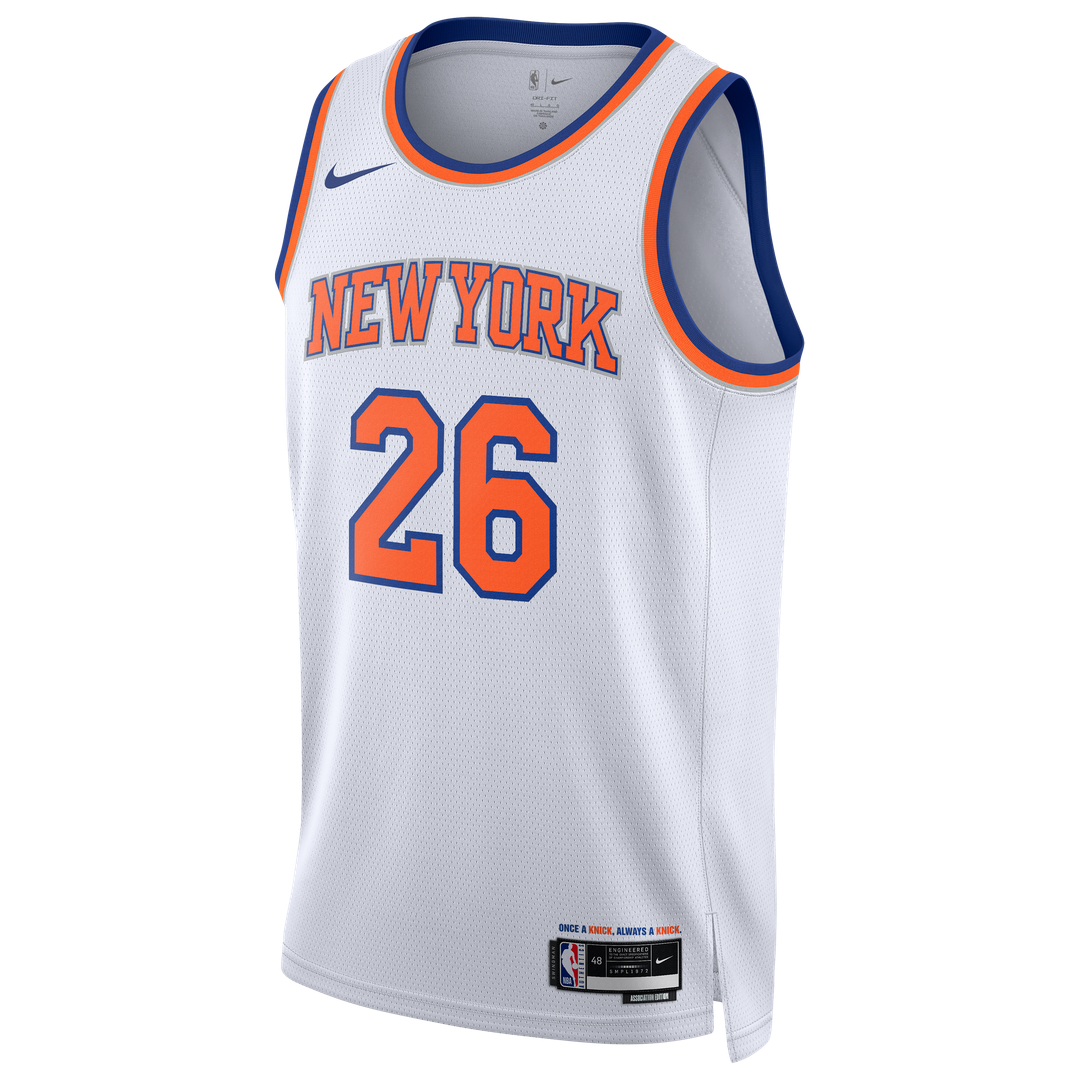 New York Knicks Nike Unisex 2026 NBA Finals Champions Always 26 Swingman Jersey - White - Association Edition Team Jersey Sports Fan Apparel