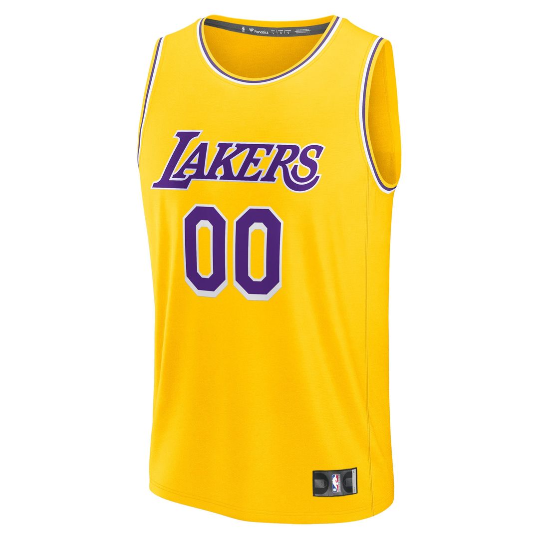 Los Angeles Lakers Fanatics Fast Break Custom Jersey - Icon Edition - Gold Team Jersey Sports Fan Apparel