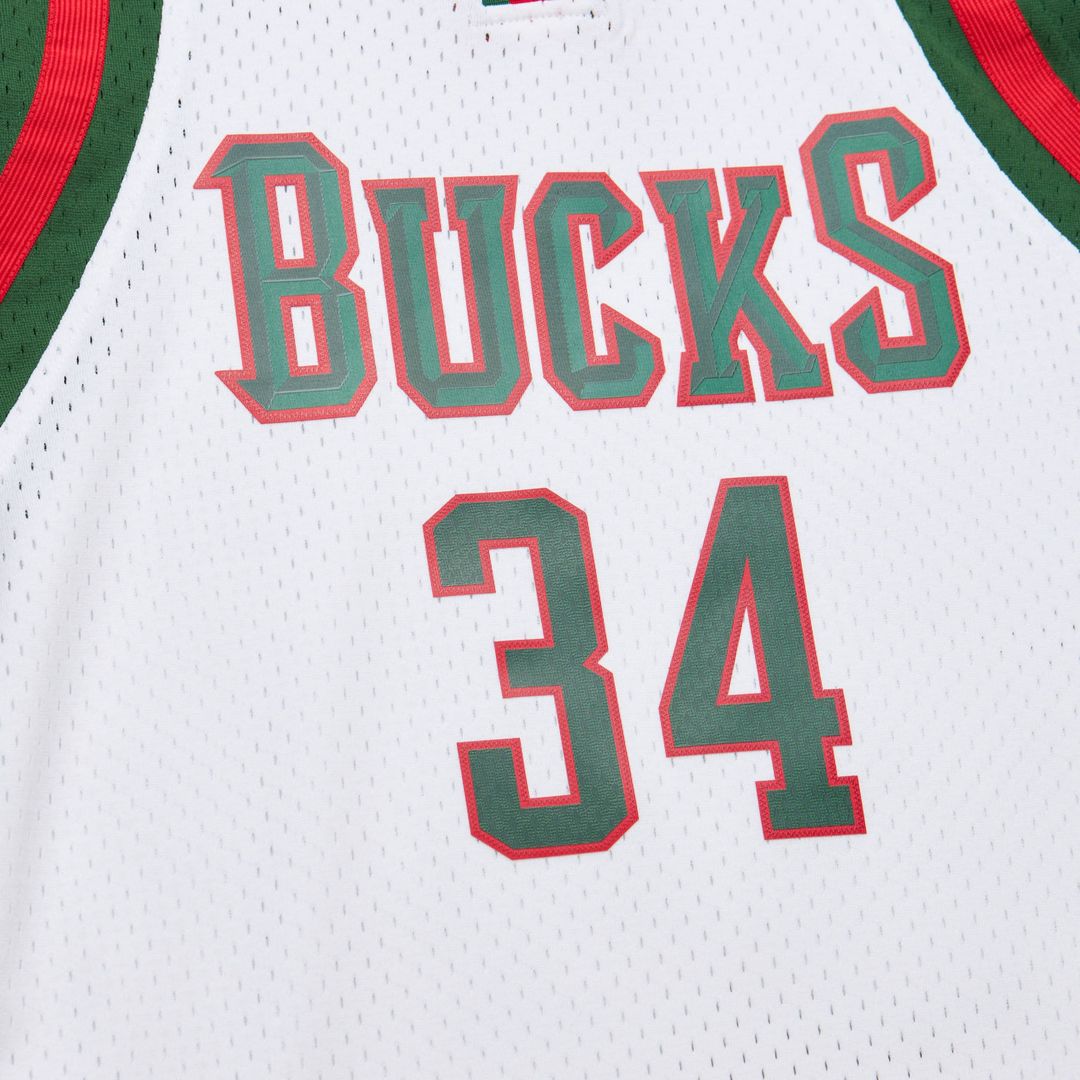 Milwaukee Bucks Giannis Antetokounmpo Mitchell & Ness 2013/14 Hardwood Classics Swingman Jersey - White Team Jersey Sports Fan Apparel