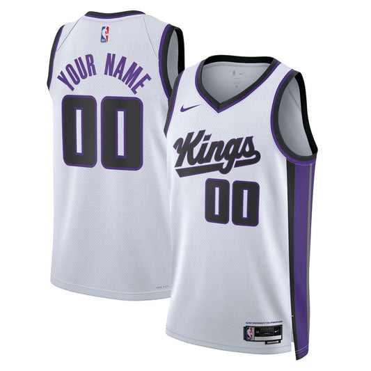 Sacramento Kings Nike Unisex Swingman Custom Jersey - Association Edition - White Team Jersey Sports Fan Apparel