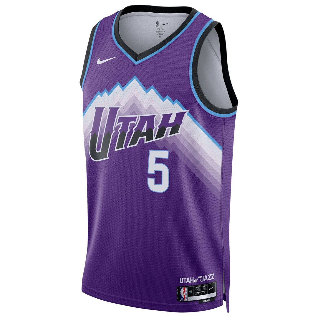 Utah Jazz Cody Williams Nike Unisex Swingman Jersey - Icon Edition - Purple Team Jersey Sports Fan Apparel