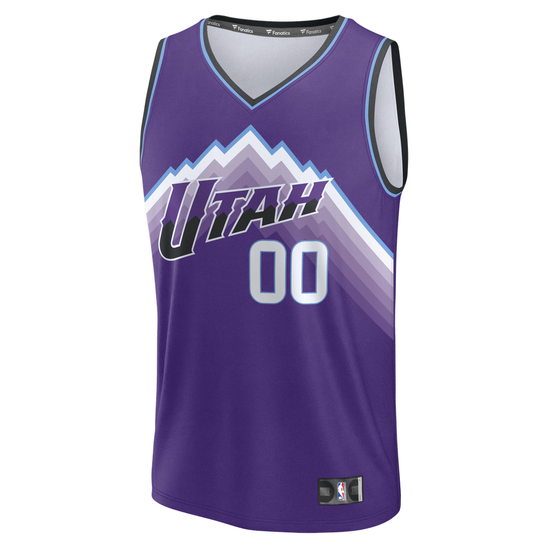 Utah Jazz Fanatics Fast Break Replica Custom Jersey - Purple - Icon Edition Team Jersey Sports Fan Apparel