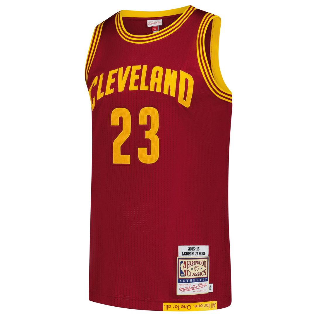 Cleveland Cavaliers LeBron James Mitchell & Ness Hardwood Classics 2015/16 Authentic Jersey - Wine Team Jersey Sports Fan Apparel