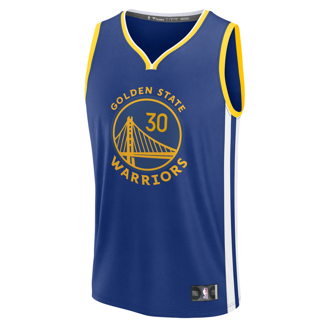 Golden State Warriors Stephen Curry Fanatics Fast Break Replica Jersey - Icon Edition - Royal Team Jersey Sports Fan Apparel