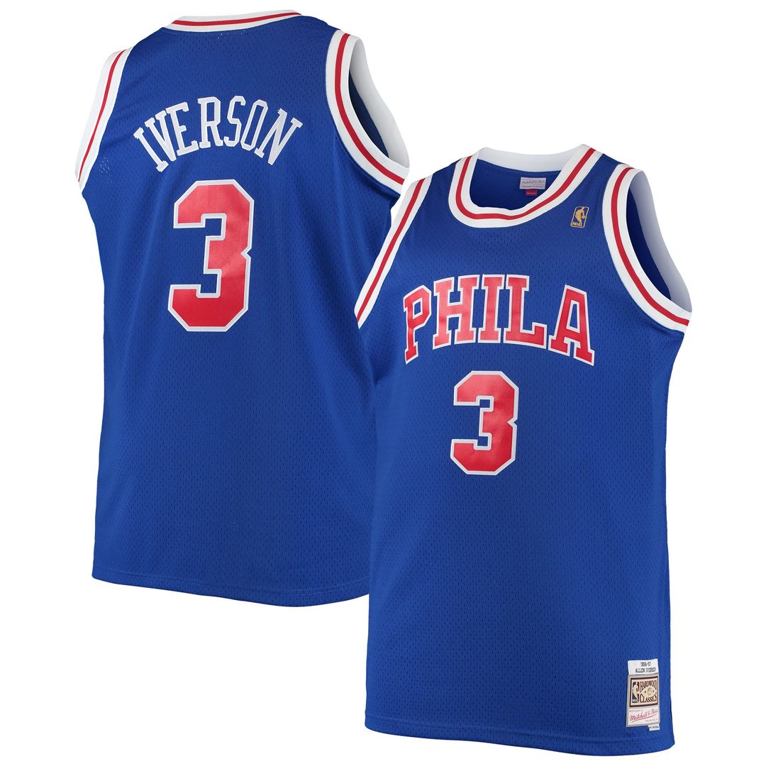 Philadelphia 76ers Allen Iverson Mitchell & Ness 1996/97 Big & Tall Hardwood Classics Swingman Jersey - Red Team Jersey Sports Fan Apparel