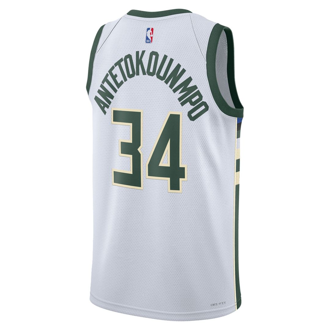 Milwaukee Bucks Giannis Antetokounmpo Nike Unisex Swingman Jersey - Association Edition - White Team Jersey Sports Fan Apparel