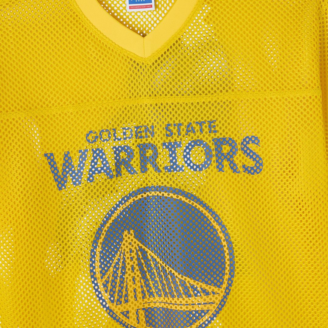 Golden State Warriors OVO x NBA Mesh Football Fashion Jersey - Gold Team Jersey Sports Fan Apparel