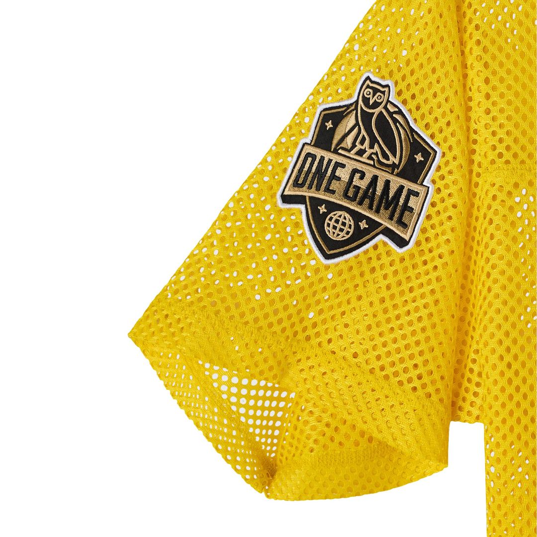 Golden State Warriors OVO x NBA Mesh Football Fashion Jersey - Gold Team Jersey Sports Fan Apparel