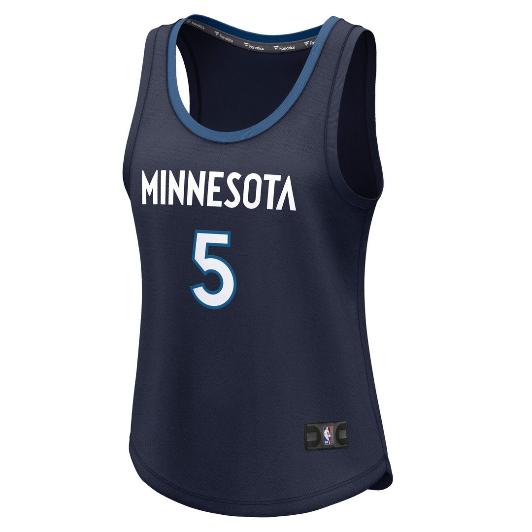 Minnesota Timberwolves Anthony Edwards Fanatics Women's Fast Break Player Jersey - Icon Edition - Navy Team Jersey Sports Fan Apparel